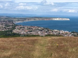 Sandown Bay from Ventnor Down